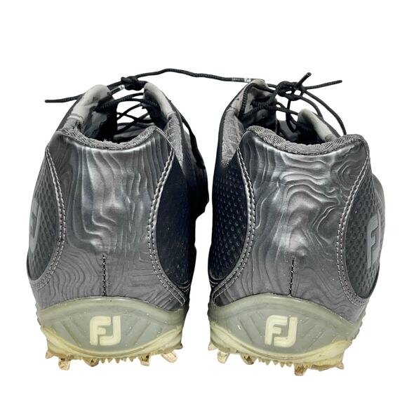 Footjoy FJ DNA Helix Spiked Golf Shoes Mens 9 Black Leather 53455 Used - Picture 5 of 8